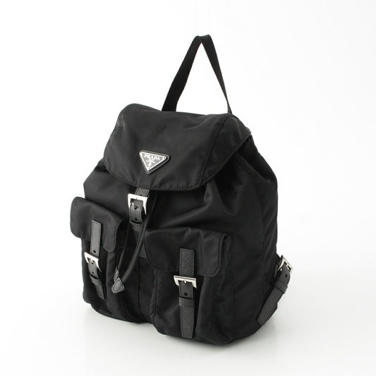 Prada Nylon Saffiano Small RFID Logo Backpack