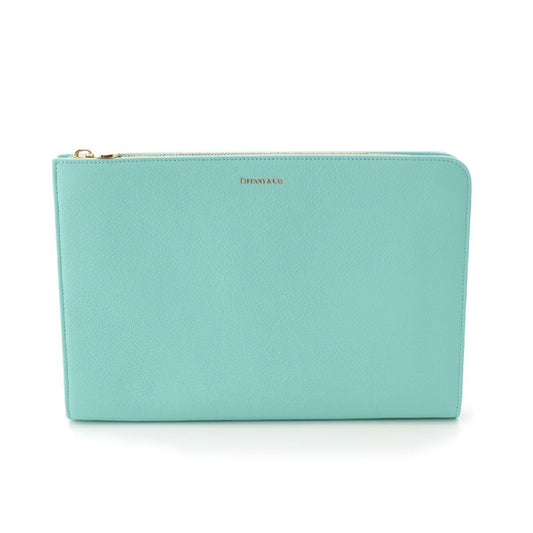 Tiffany & Co Leather Logo Clutch Bag