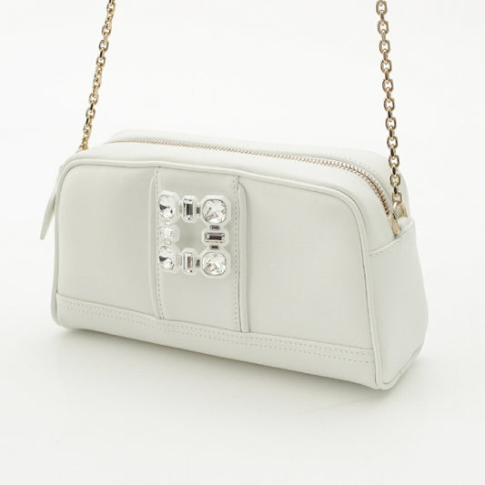 Roger Vivier Leather Walky Viv Strass Buckle Shoulder Bag