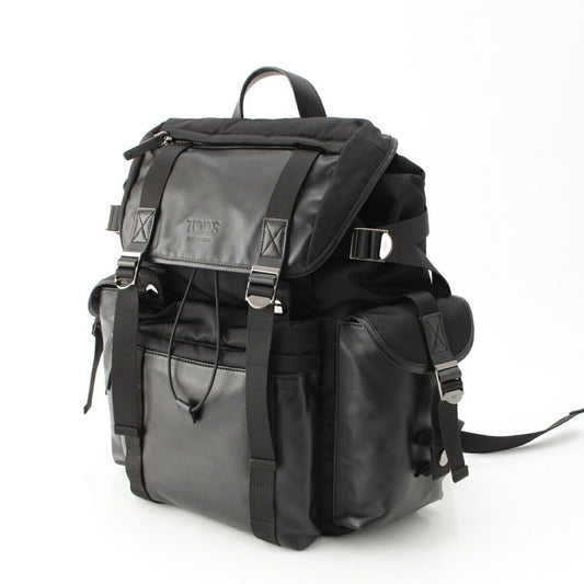 Tod's Fabric & Leather Medium Backpack Black