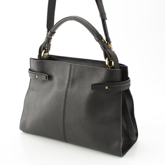 LORISTELLA BETH Leather 2way Handbag Black