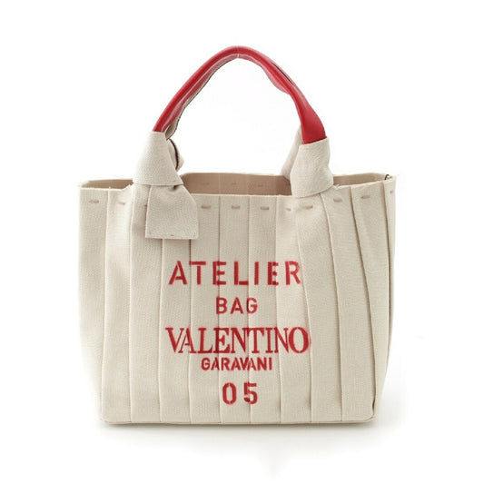 Valentino Canvas Atelier 05 Logo 2WAY Tote Bag
