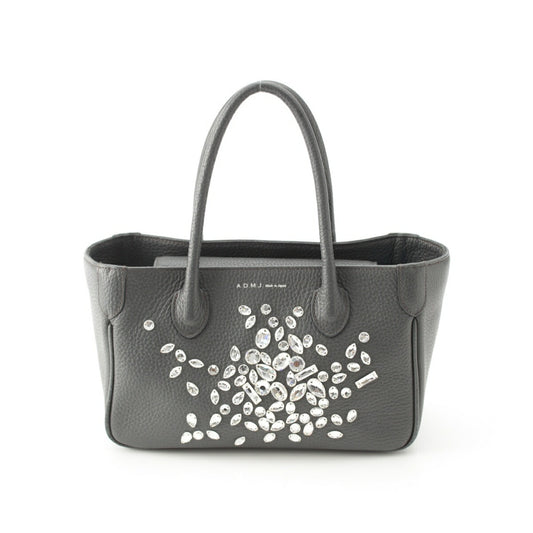 ADMJ Leather Bijou Handbag Black