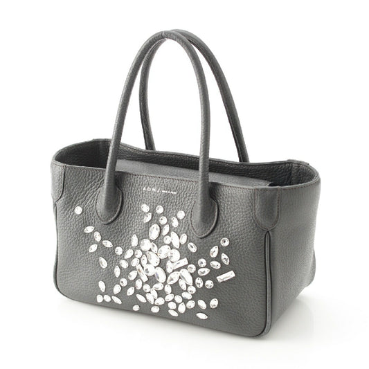 ADMJ Leather Bijou Handbag Black