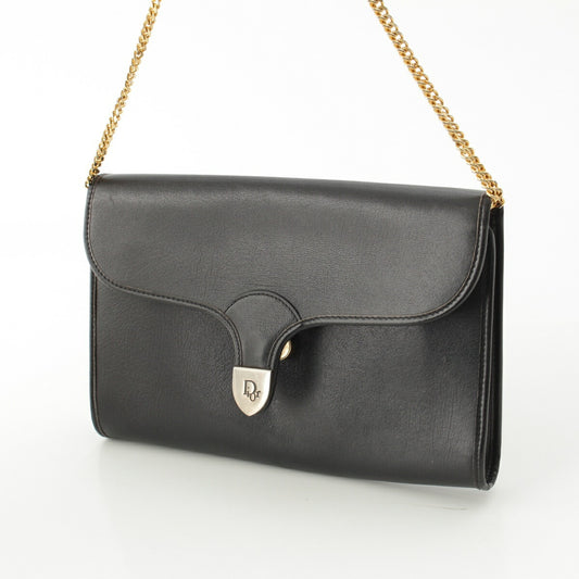 Christian Dior Leather Crossbody Bag Black