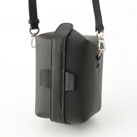 Valextra Leather Nano Crossbody Bag Black