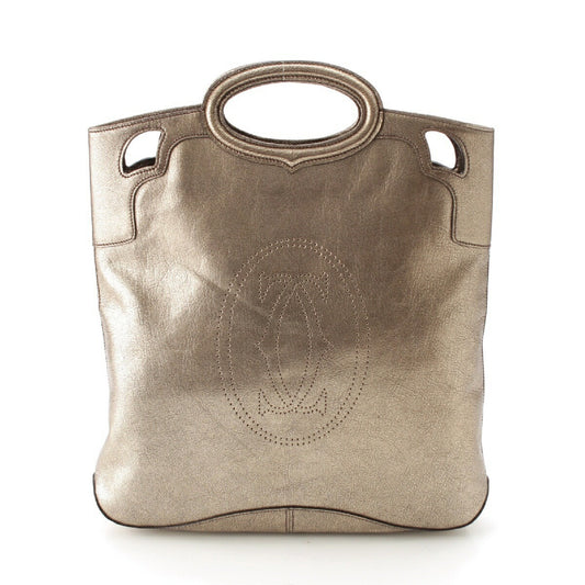 Cartier Marcello Leather Logo Tote Bag