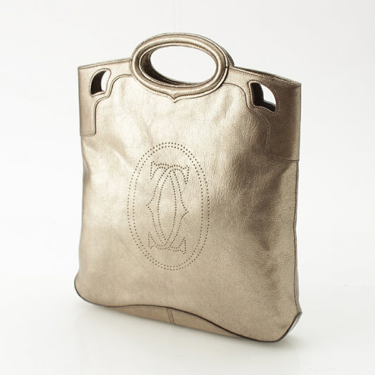 Cartier Marcello Leather Logo Tote Bag