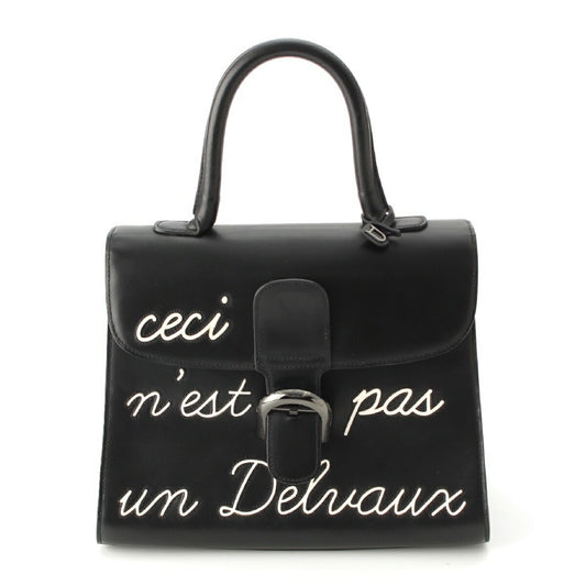 Delvaux L’Humour MM Leather Handbag Black