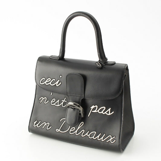 Delvaux L’Humour MM Leather Handbag Black