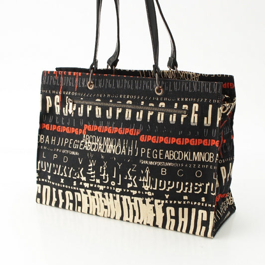 Jean-Paul Gaultier Script Logo Tote Bag Black