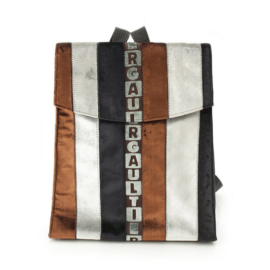 Jean-Paul Gaultier Velour Logo Stripe Backpack