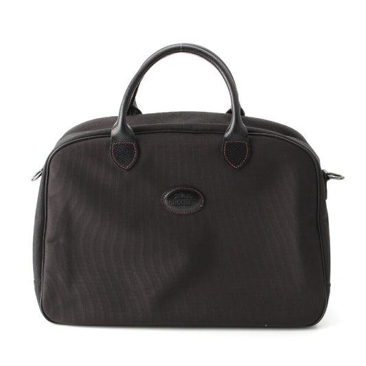 Longchamp Canvas 2WAY Handbag Black
