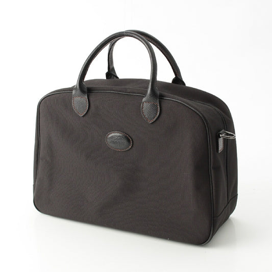 Longchamp Canvas 2WAY Handbag Black