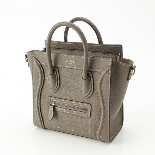 Celine Luggage Nano Shopper Leather Handbag