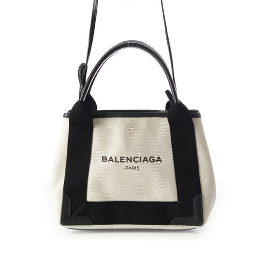 Balenciaga Canvas Navy Cabas XS Tote Bag