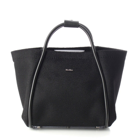 Max Mara Cashmere 2WAY Handbag Black