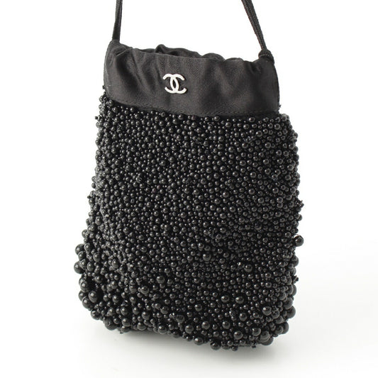 Chanel Bead Satin Pouch Party Bag