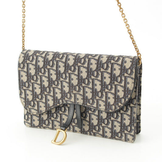 Dior Trotter Saddle Chain Wallet Shoulder Bag