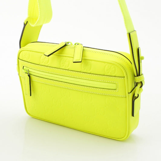 Gucci Leather GG Rubber Effect 2way Clutch Bag