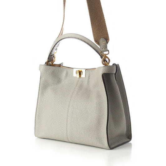 Fendi Peekaboo X-Lite Leather 2WAY Shoulder Bag
