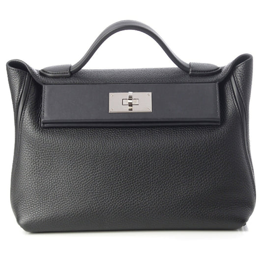 Hermes 24/24 Vanquatre 2way Handbag Black