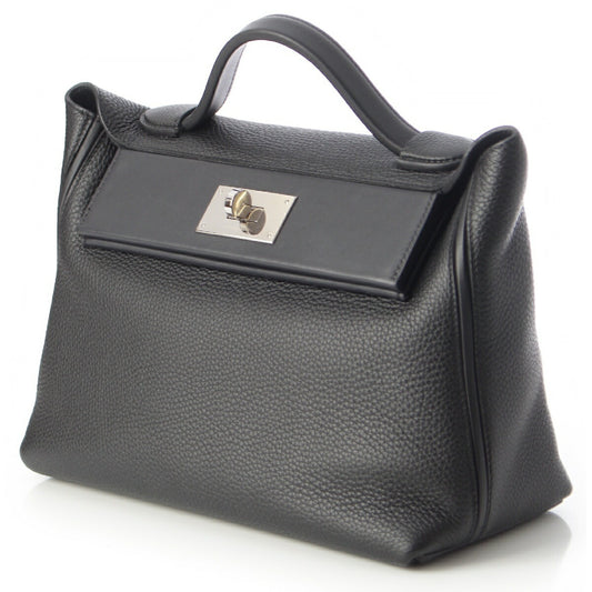 Hermes 24/24 Vanquatre 2way Handbag Black