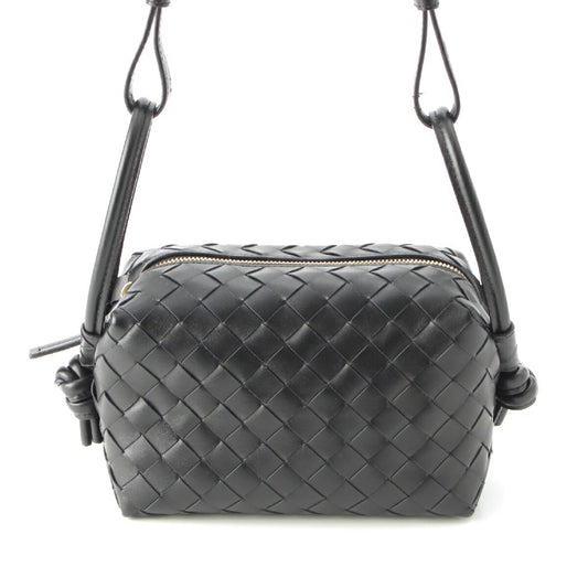 Bottega Veneta Leather Intrecciato Loop Top Handle Shoulder Bag