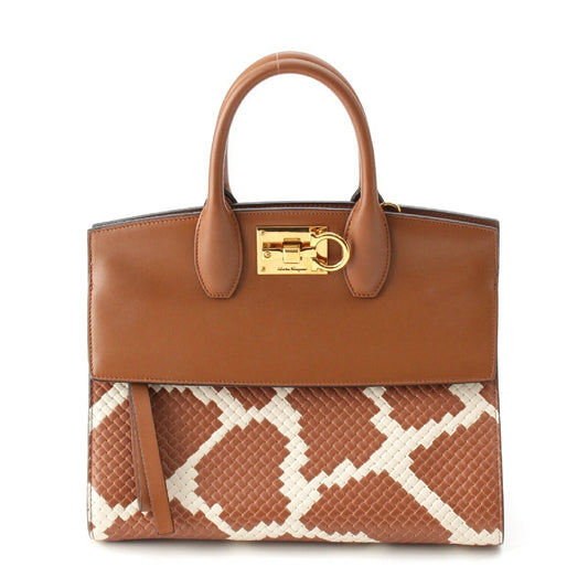 Salvatore Ferragamo Leather Zebra 2way Handbag
