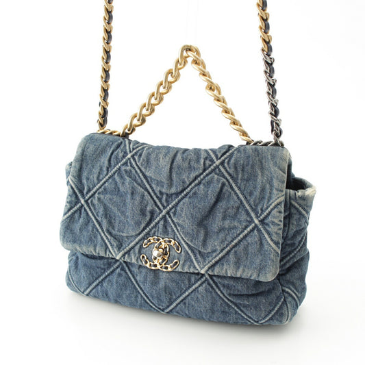 Chanel Denim Large Chain Shoulder Bag AS1161