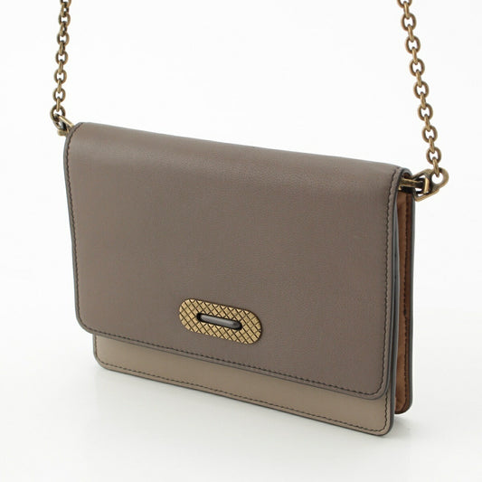 Bottega Veneta Leather Half Flap Chain Shoulder Bag