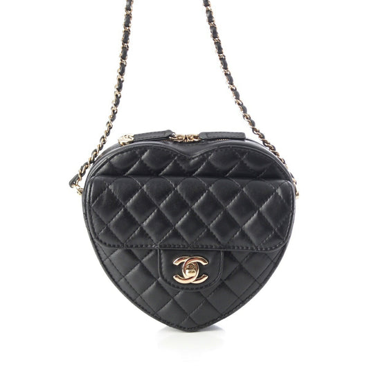 Chanel Lambskin Heart Turn Lock Shoulder Bag