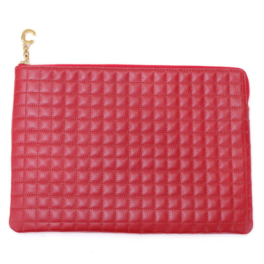 Celine Leather Clutch Bag C Charm