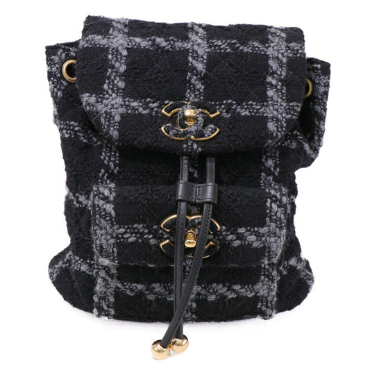 Chanel Tweed Leather Backpack