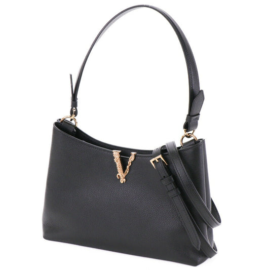 Versace 2Way Leather Handbag Black