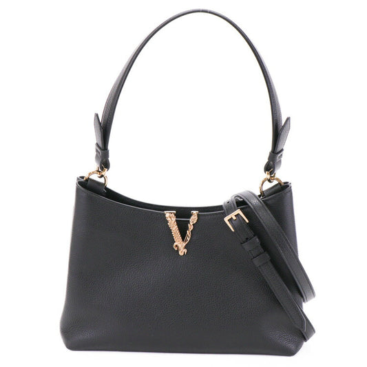 Versace 2Way Leather Handbag Black