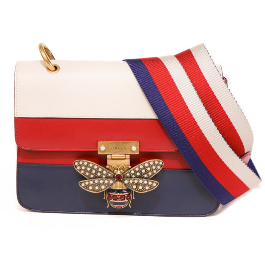 Gucci Queen Margaret Stripe Leather Shoulder Bag
