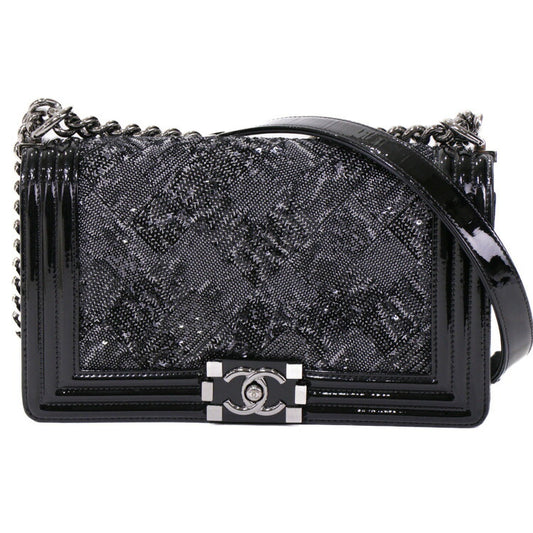 Chanel Boy Sequin Patent Leather 2Way Bag
