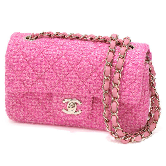 Chanel Tweed Leather Mini Matelasse Shoulder Bag