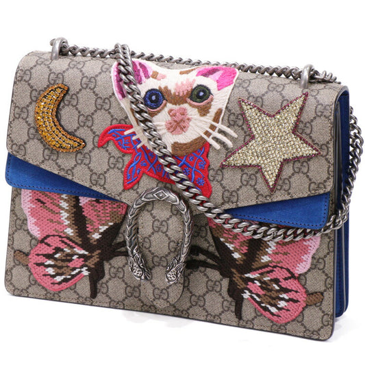 Gucci Dionysus Cat GG Supreme Chain Shoulder Bag