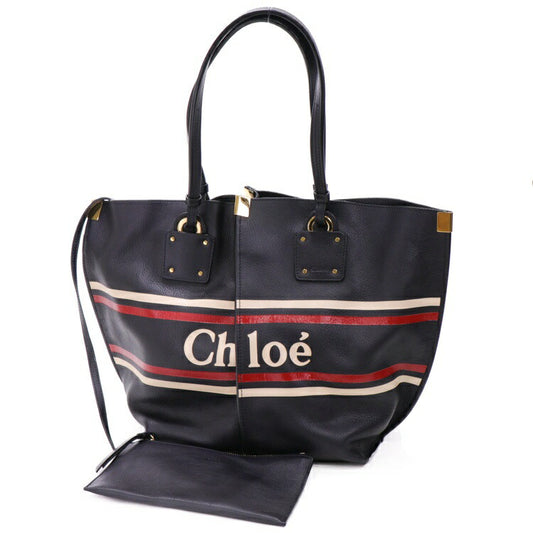 Chloe Leather Tote Bag with Pouch
