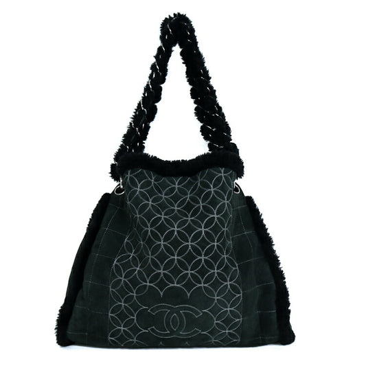 Chanel Mouton Chocolate Bar Chain Shoulder Bag