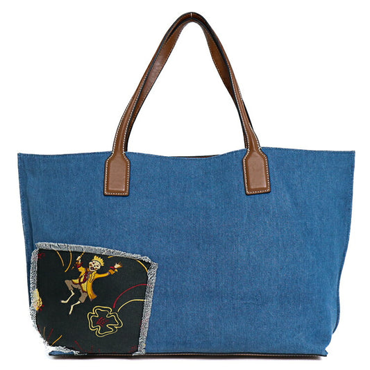 Loewe Denim Patchwork Tote Bag