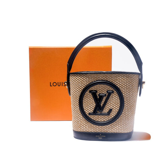 Louis Vuitton Raffia Petit Bucket Handbag