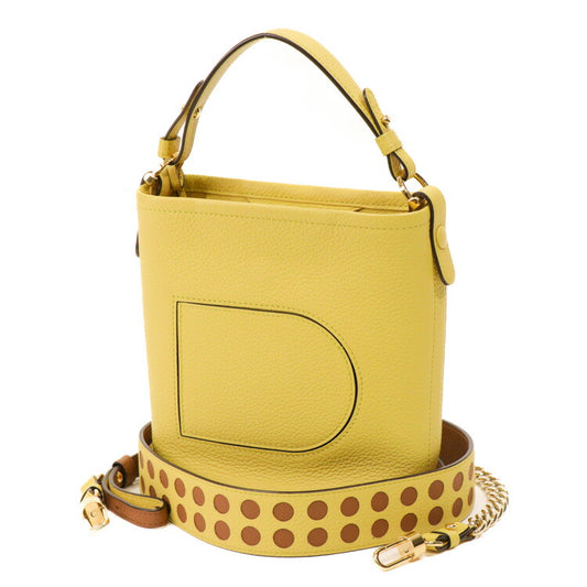DELVAUX Pin Mini Bucket Leather Shoulder Bag