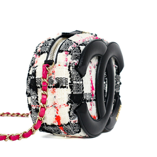 Chanel Tweed Leather Camera Chain Bag