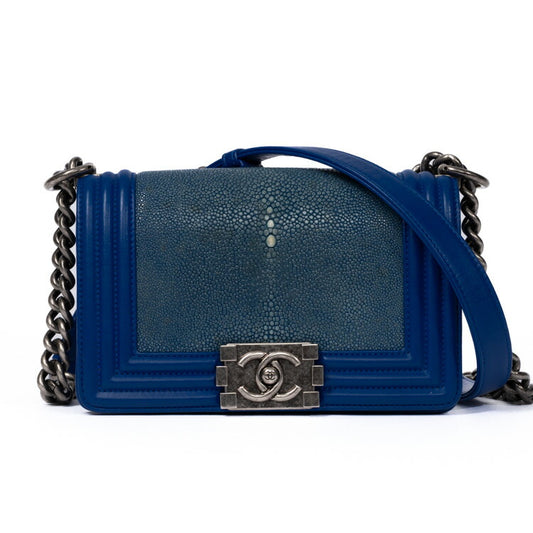 Chanel Boy Galuchat Chain Shoulder Bag