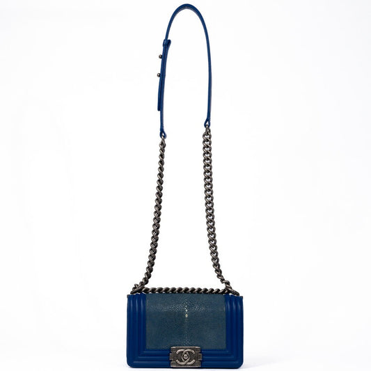 Chanel Boy Galuchat Chain Shoulder Bag