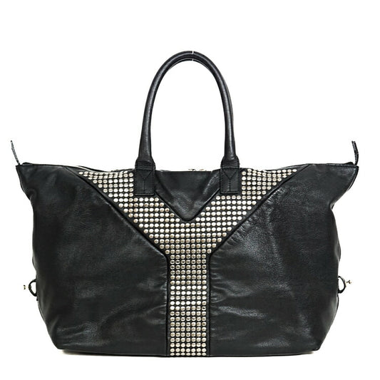 YSL Leather Easy Rock Studded Tote Bag