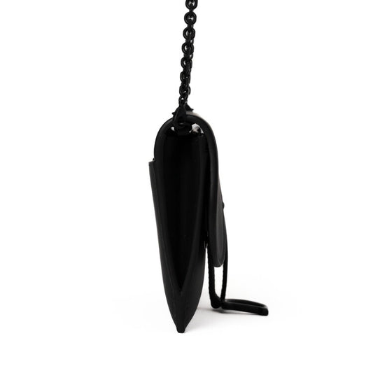 Dior Saddle Chain Wallet Black Leather